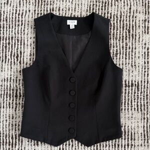 J. Crew Black Tailored Five-Button Vest